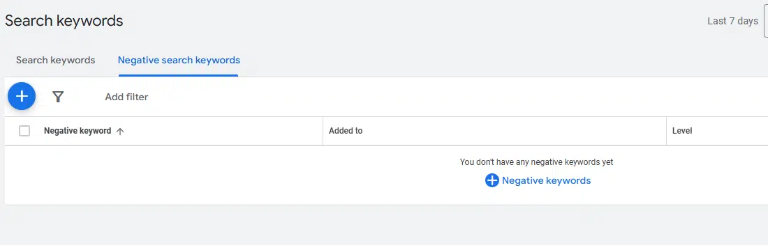 Outil de mot-clé Google ADS
