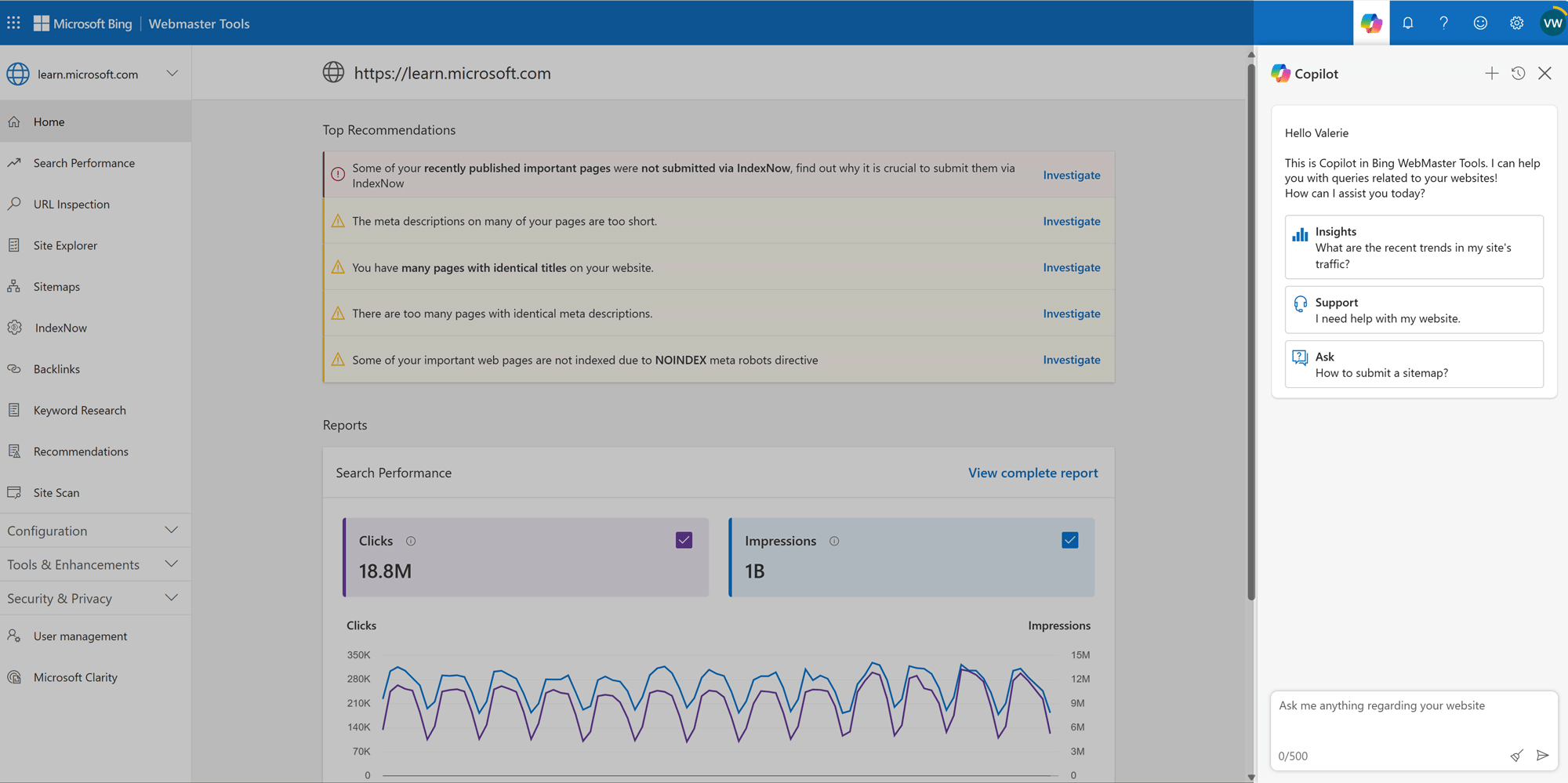 Outils de webmaster copilote 1