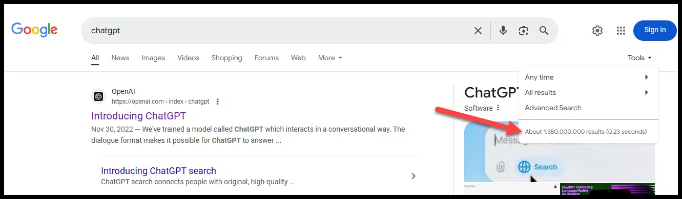 'Chatgpt' - Résultats de la recherche Google