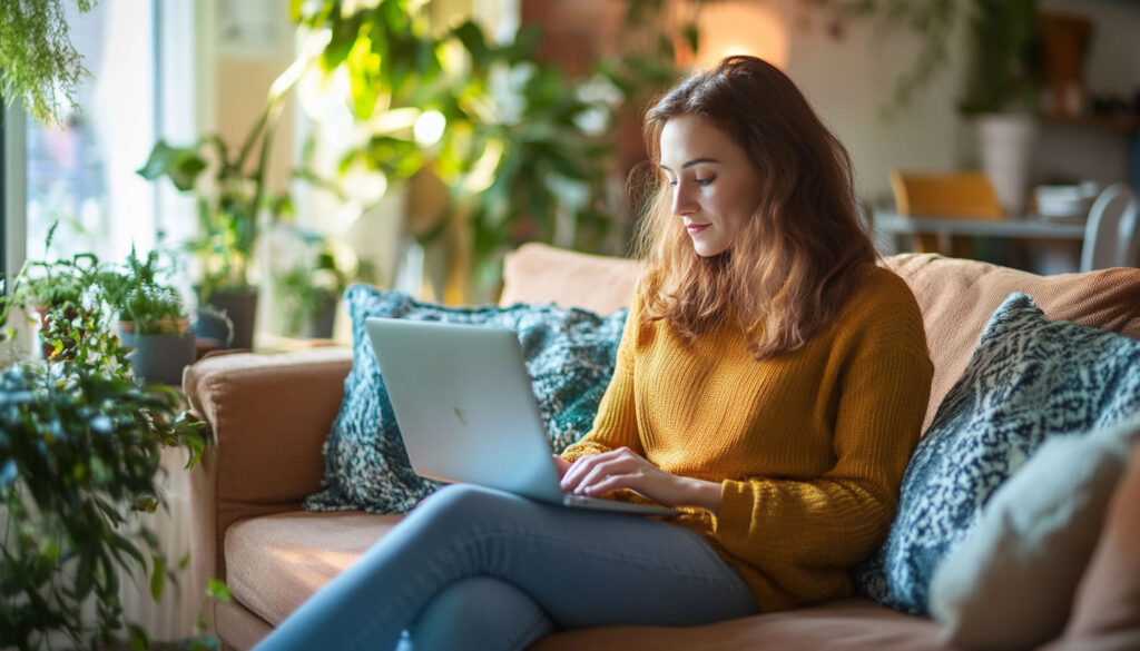 Woman Shopping Laptop