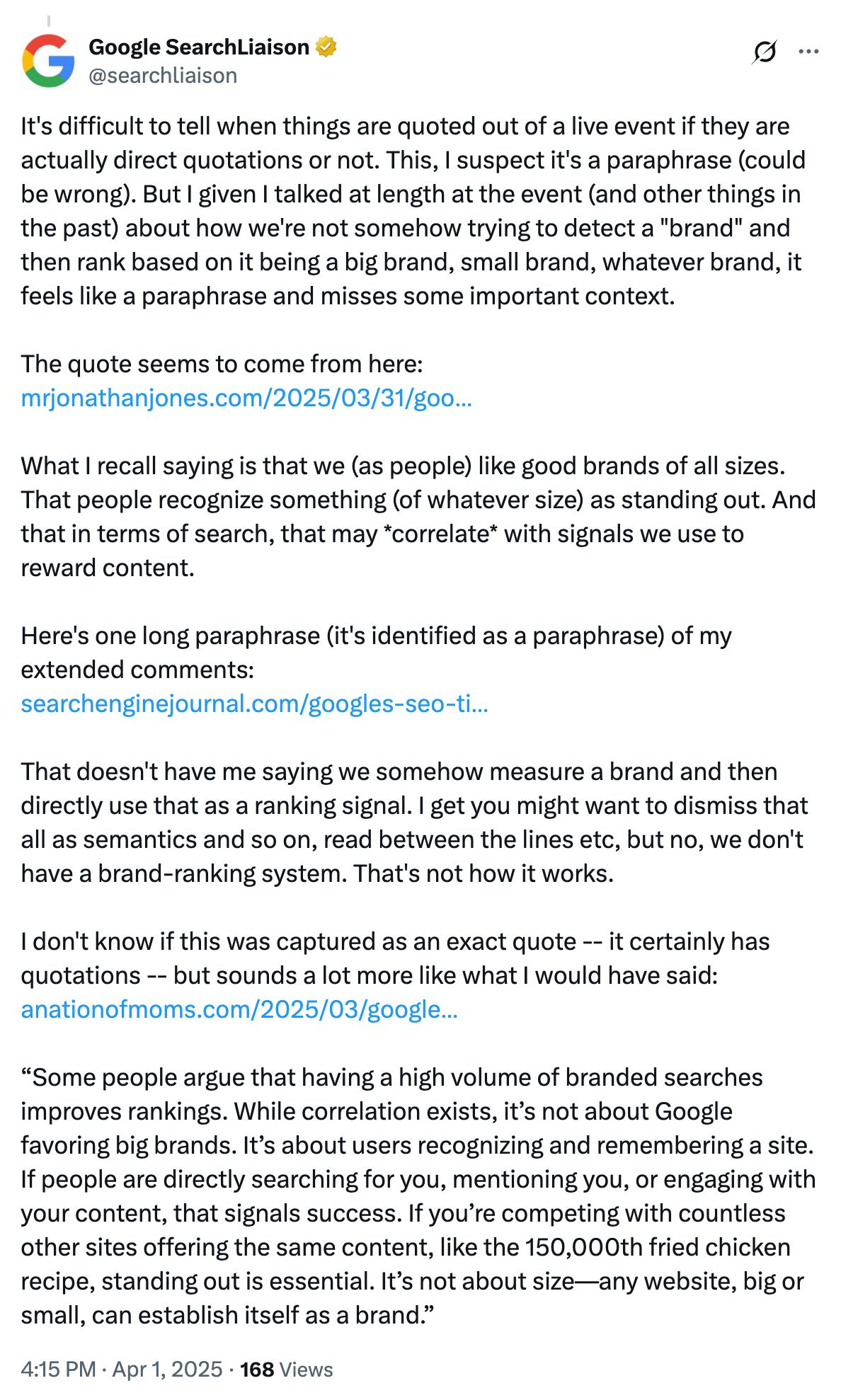 Google Search Liaison x Post Brands