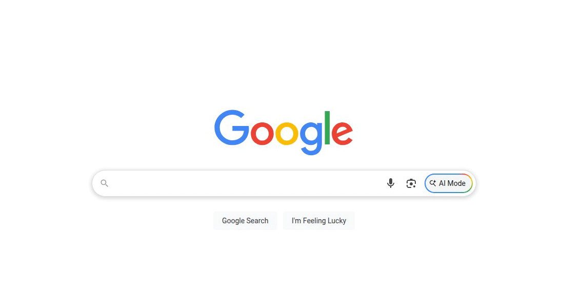 Google Ai Mode Rechercher la boîte de bouton de la boîte