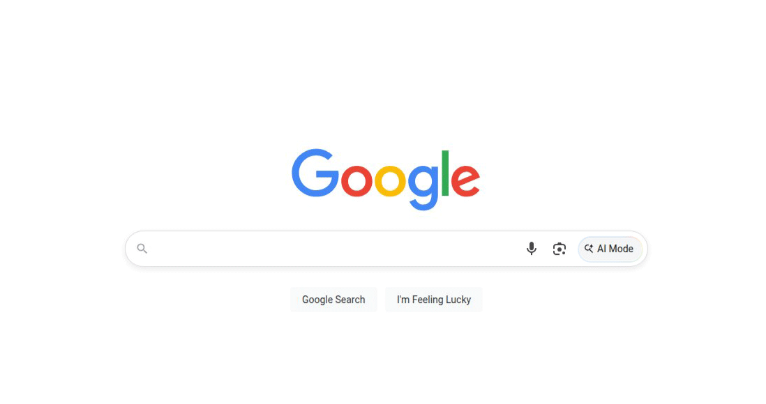 Bouton de recherche de mode de mode Google AI Gray