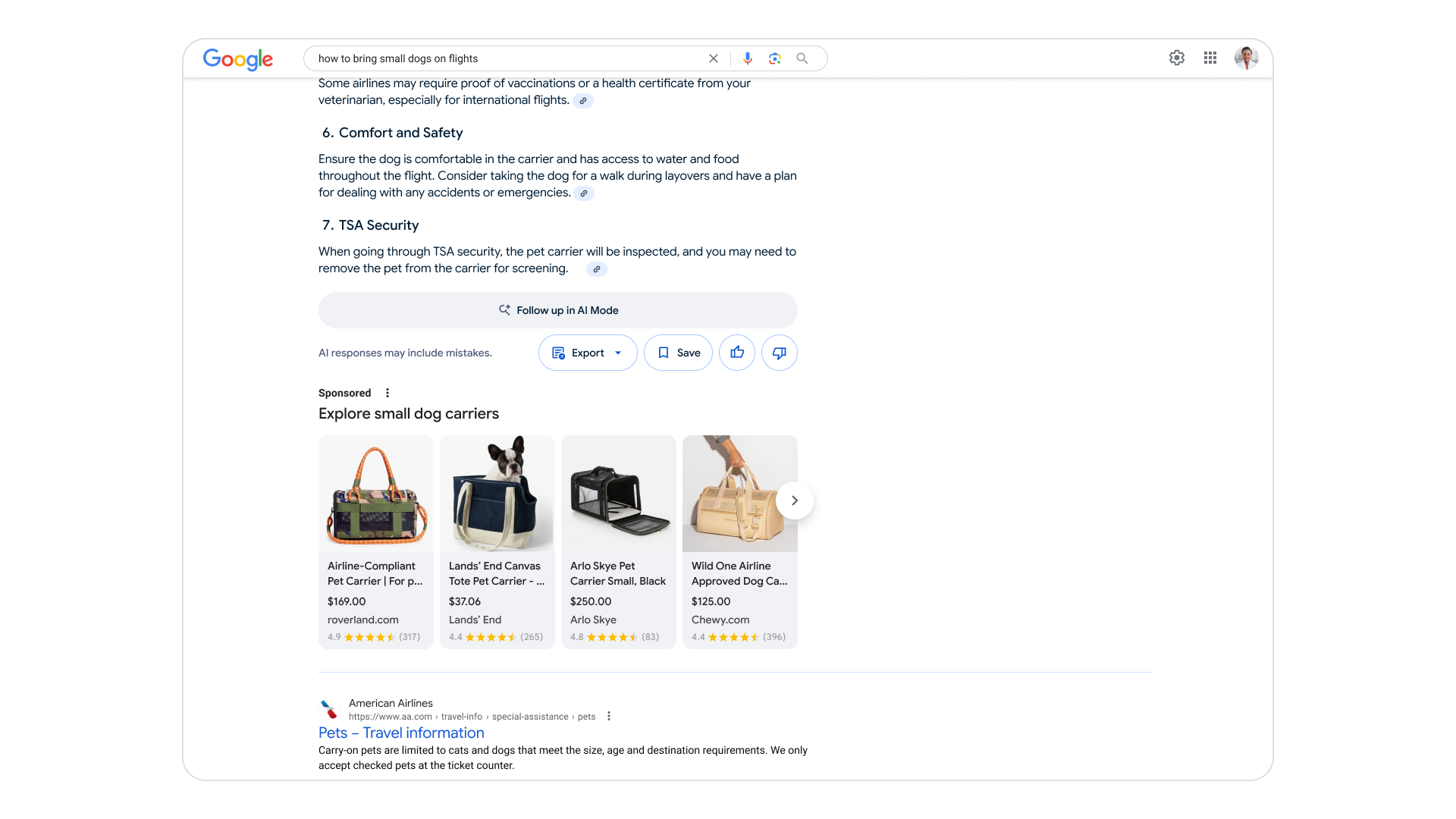 Annonces dans IA Aperçu du bureau de vente au détail