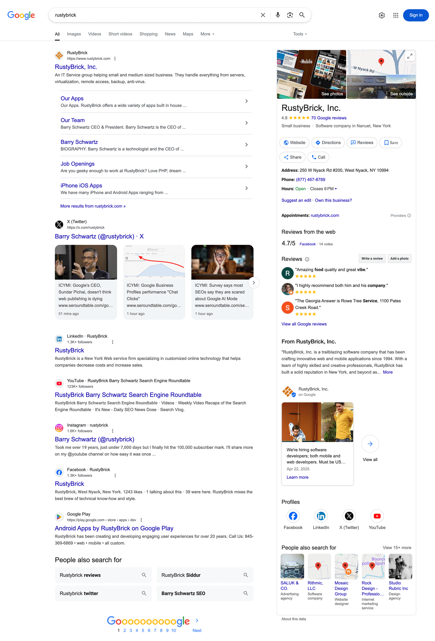 Panneau local Google complet sans QA