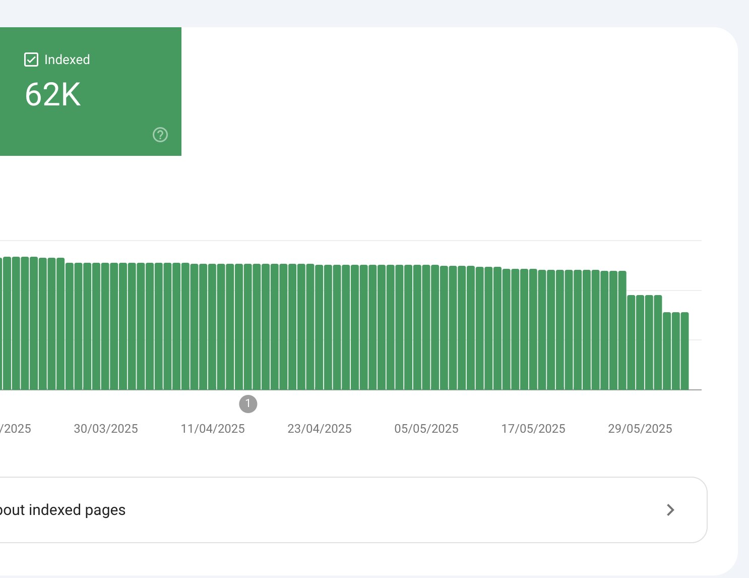 Rapport d'indexation des pages GSC Gagan
