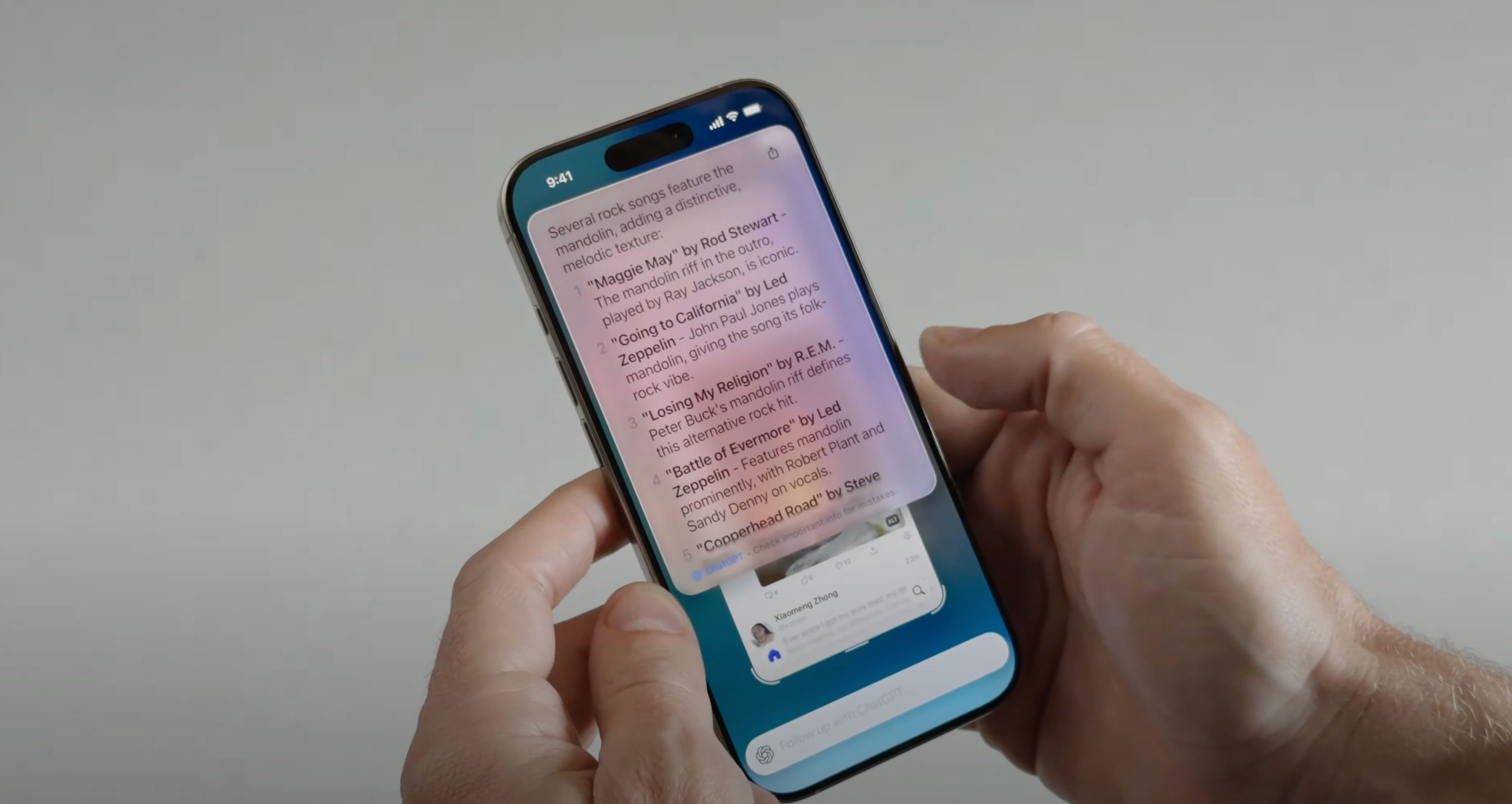 Écran d'intelligence visuelle Apple 5 Chatgpt multimodéal