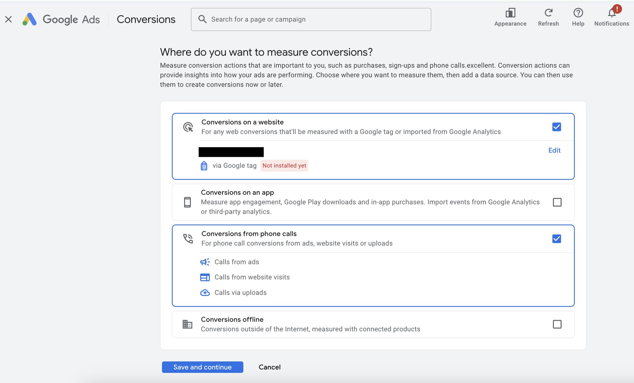 Configuration de la conversion Google Ads 2