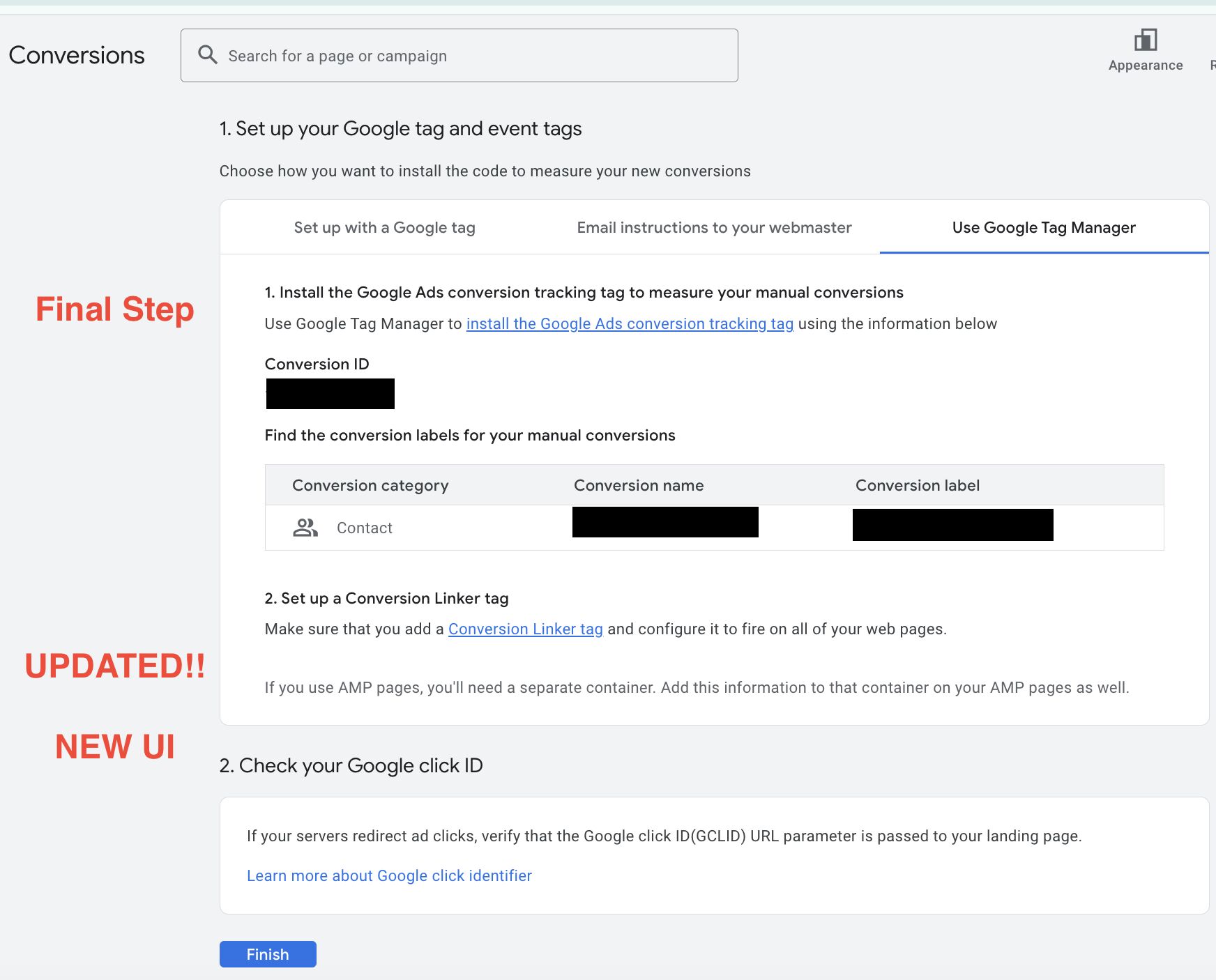 Configuration de la conversion Google ADS 5