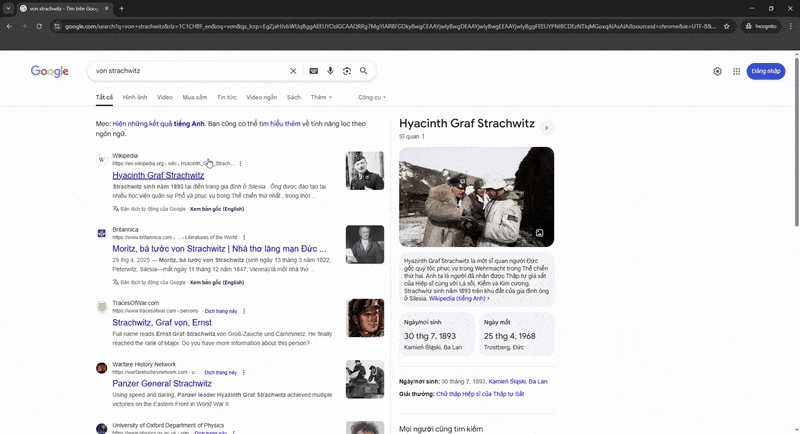 Recherche de recherche Google Résultats traduits