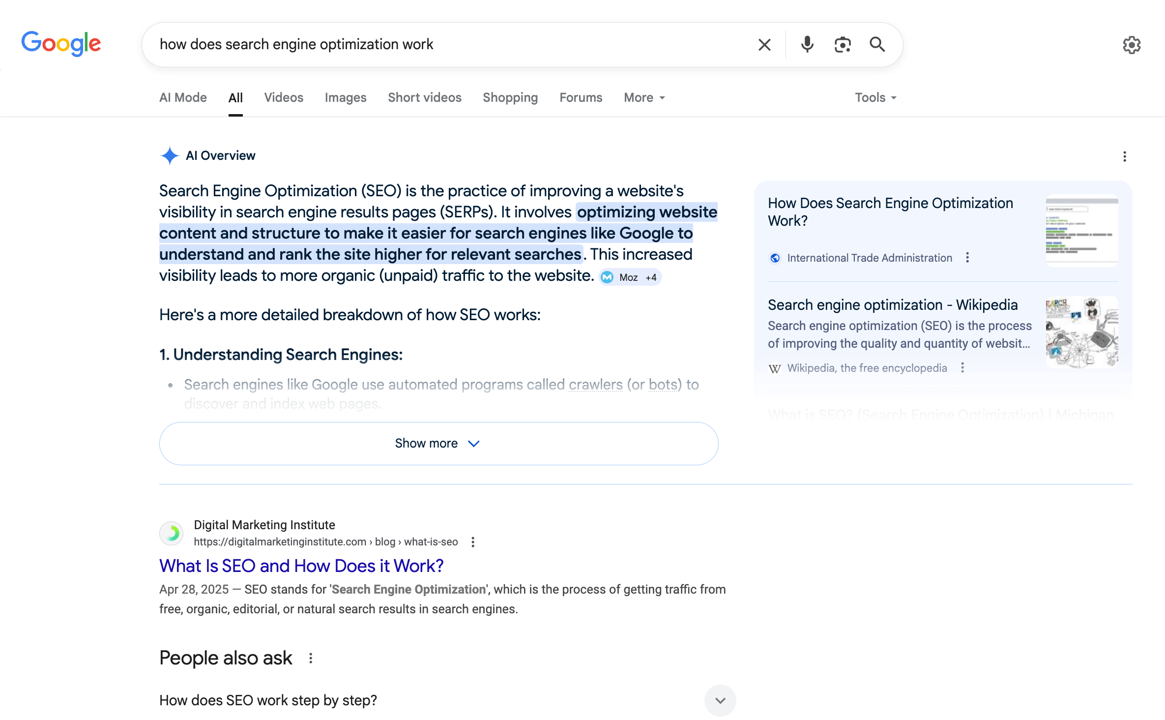 Google Citation Test AI Présentation du lien de bureau