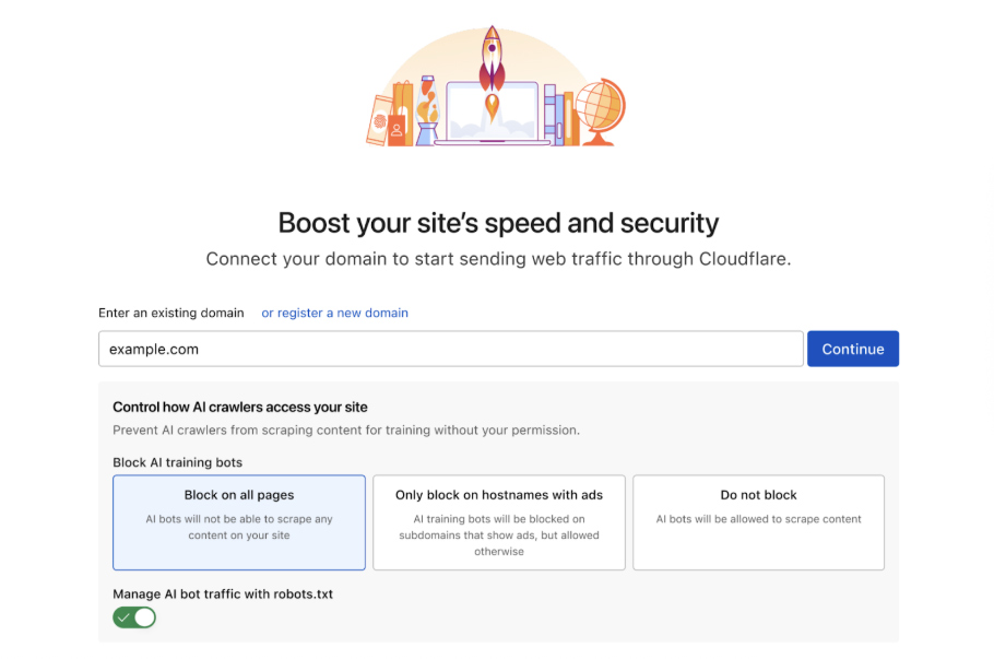 Paramètre de bloc CloudFlare