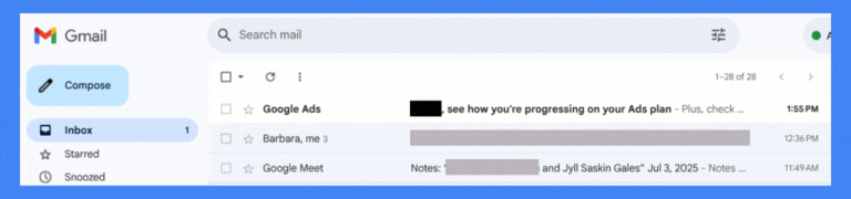Google Ads Activer Recommander via Gmail