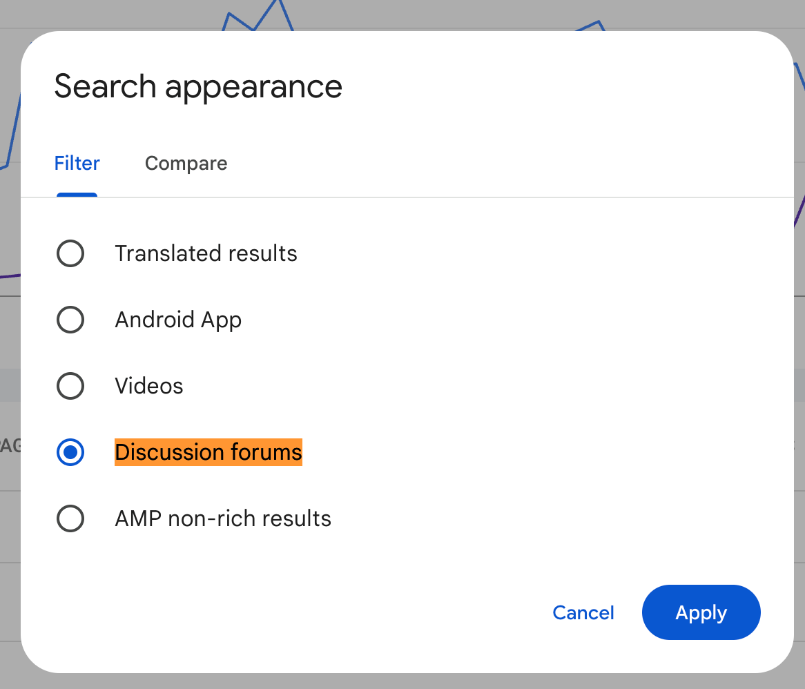 Application de recherche de forums de discussion GSC