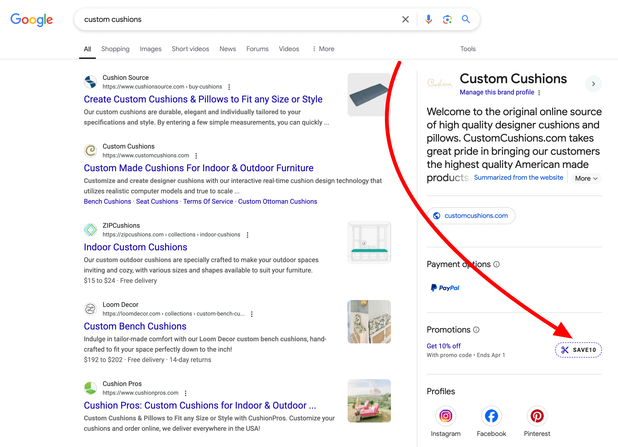 Promotions de panel de connaissances locales Google