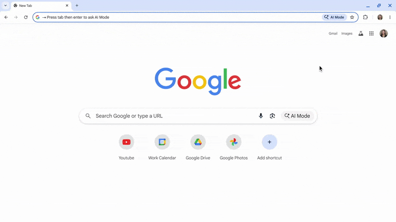 Mode AI dans Omnibox