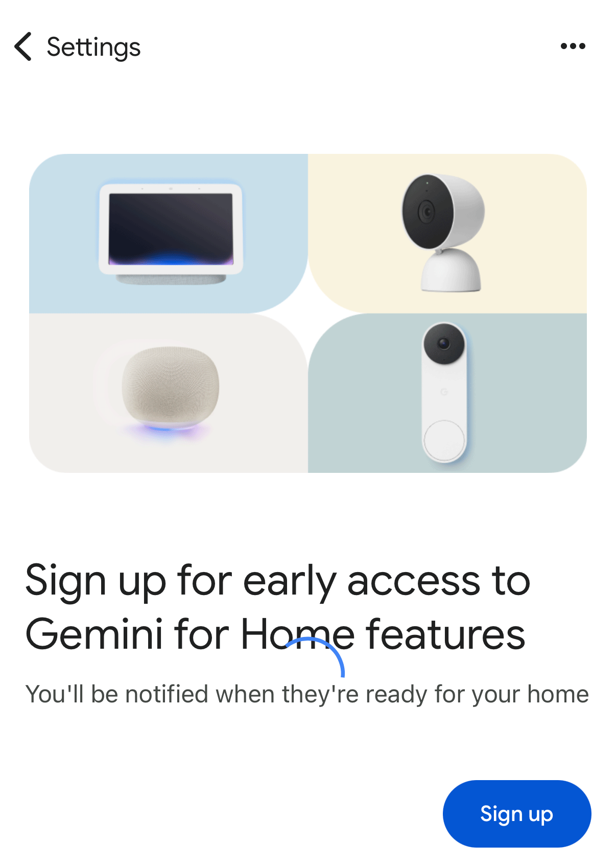 Accès anticipé à Google Home