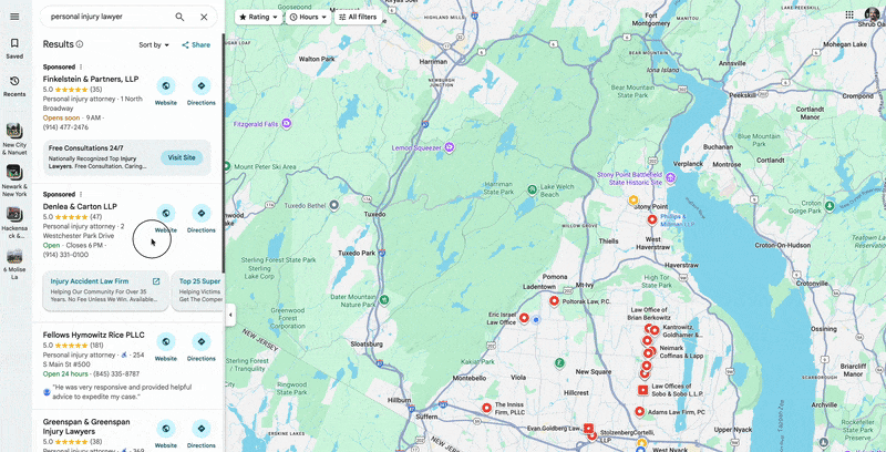 Carrousel Google Ads Maps