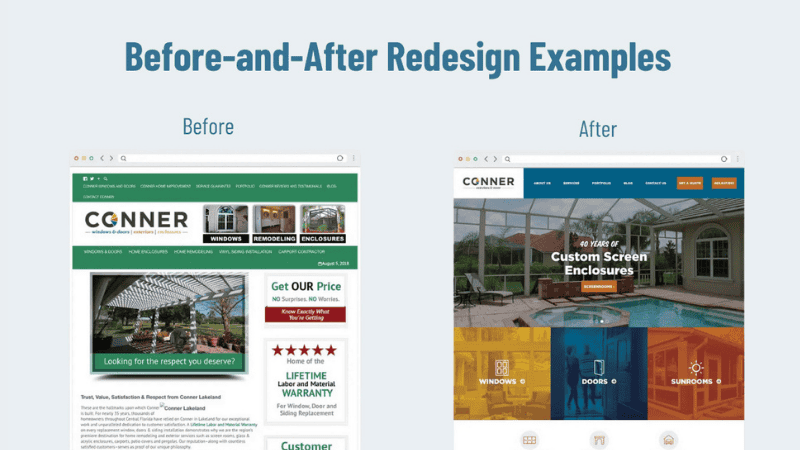 Exemple de refonte de site Web