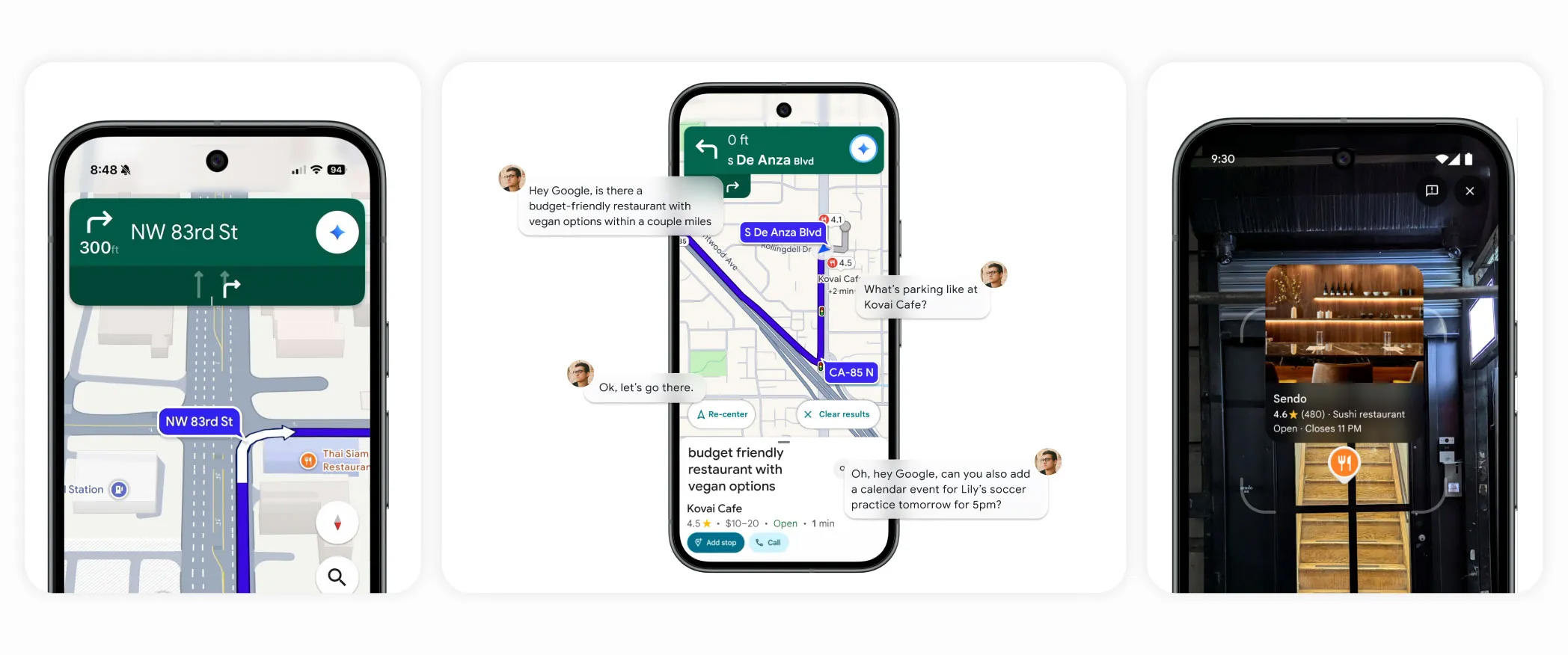 Mise à jour Google Maps Gemini