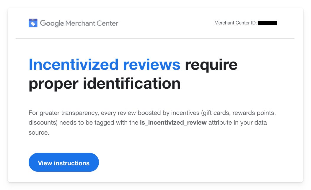 Les avis incités par Google nécessitent une identification appropriée