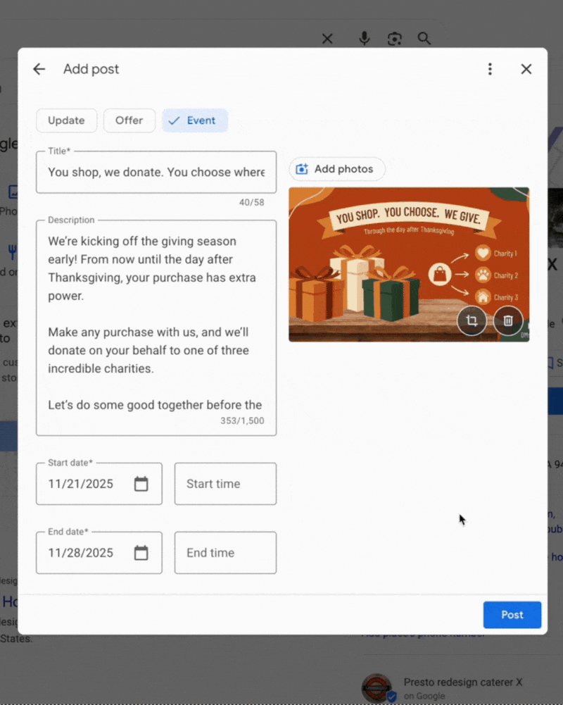 Copie du planificateur de publications Google