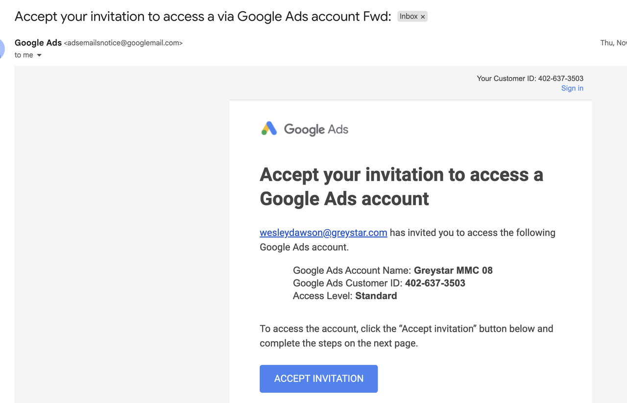 Détournement de compte Google Ads