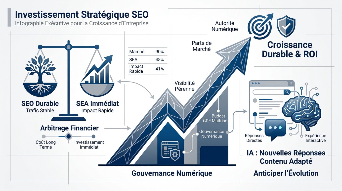 Stratégie de croissance et retour sur investissement SEO pour dirigeants