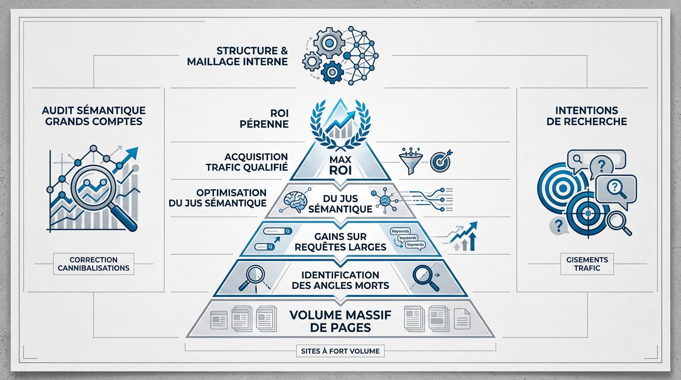 Pyramide de croissance et ROI SEO pour grands comptes