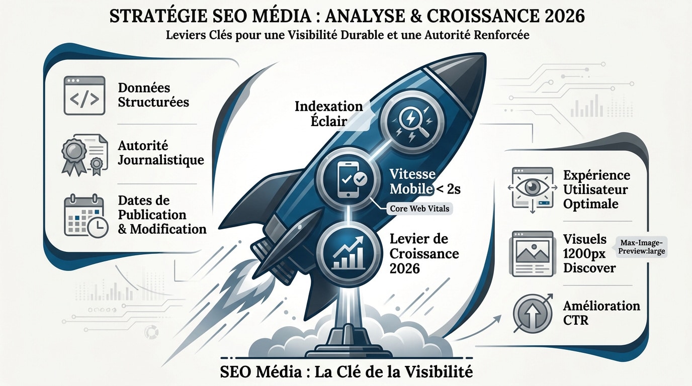 Analyse de la croissance et stratégie SEO pour les sites de presse en 2026