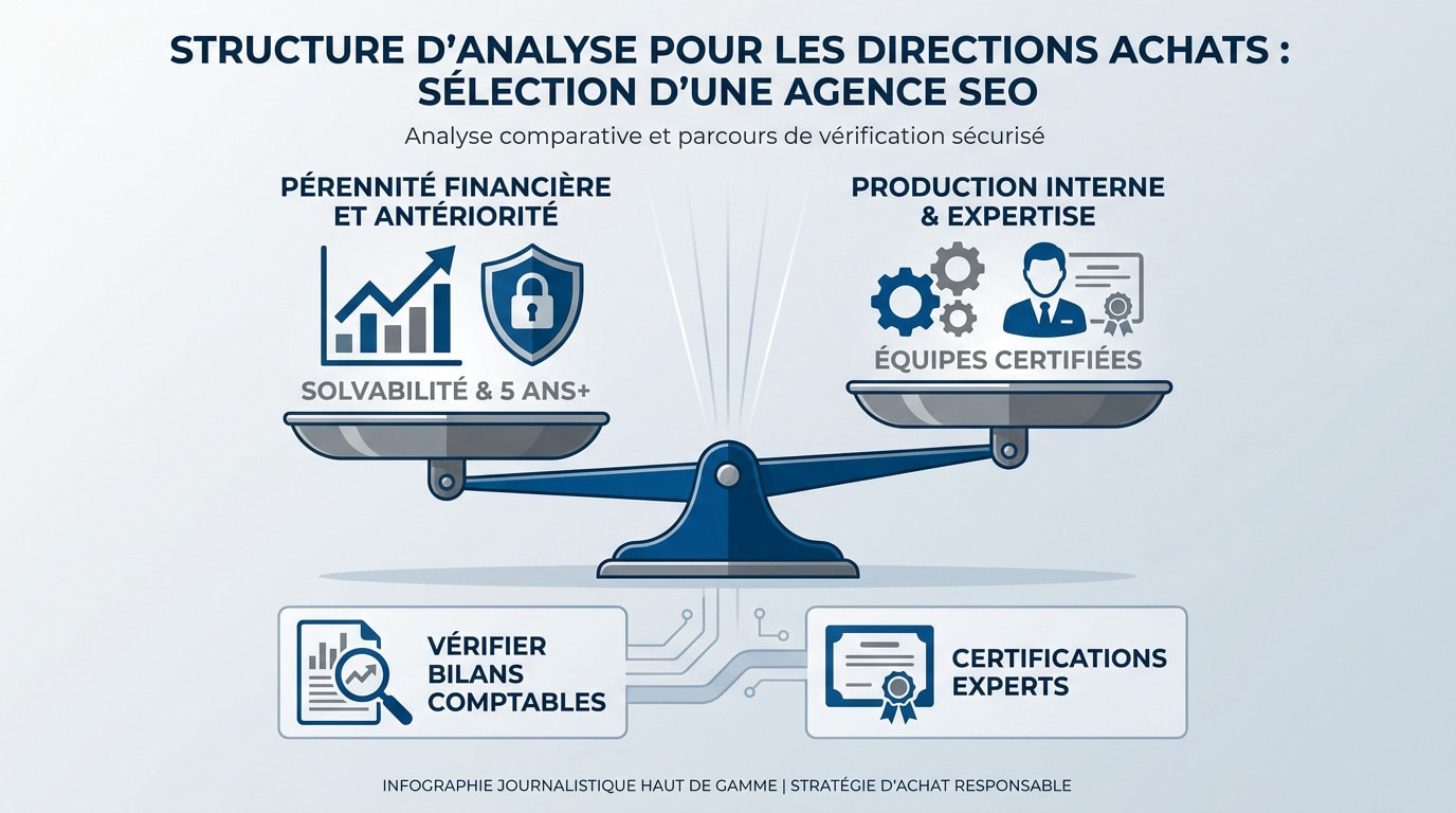 Structure d'analyse stratégique pour la sélection d'une agence SEO par les services achats