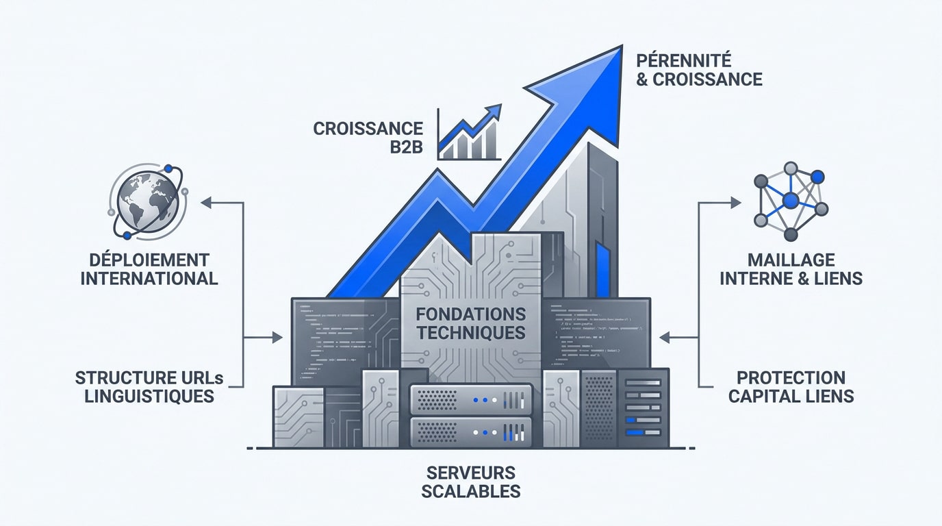 Architecture technique et serveurs scalables pour le SEO international