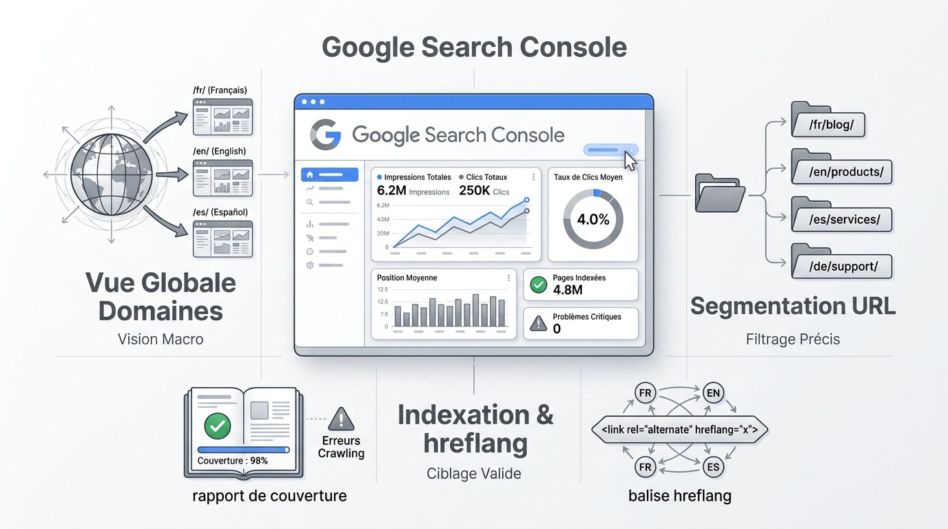 Infographie sur l'indexation internationale dans Google Search Console