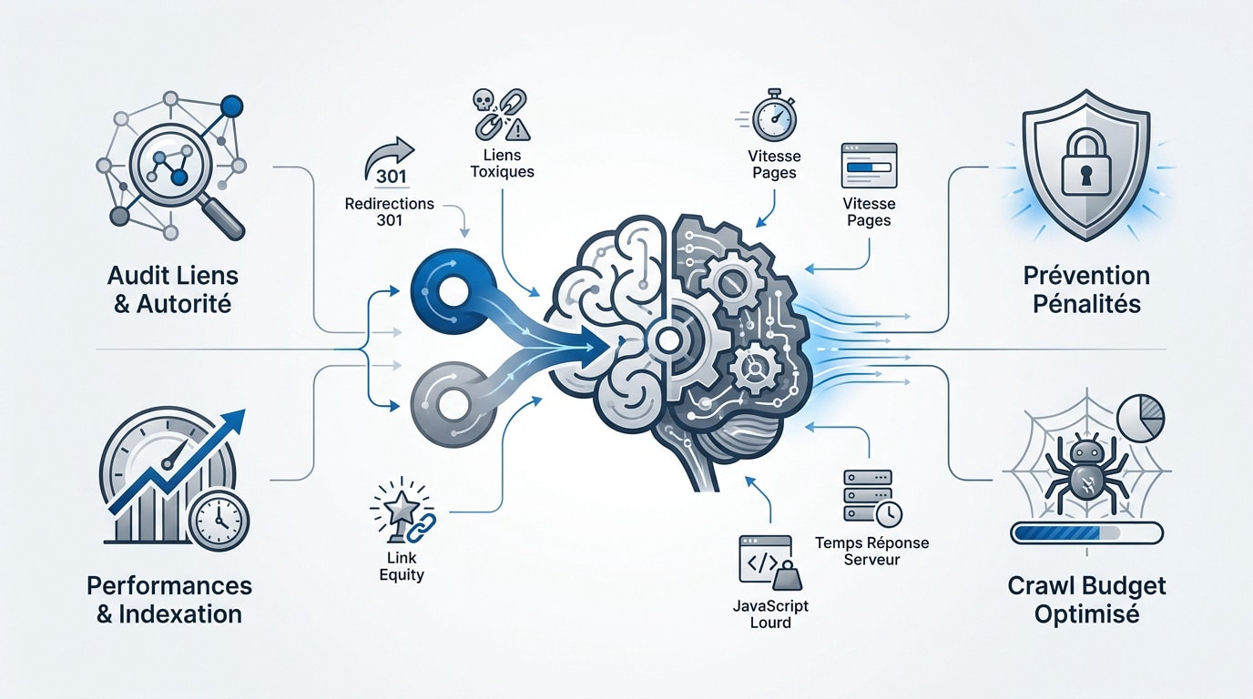 Optimisation SEO stratégique et flux de puissance lors d'une fusion acquisition
