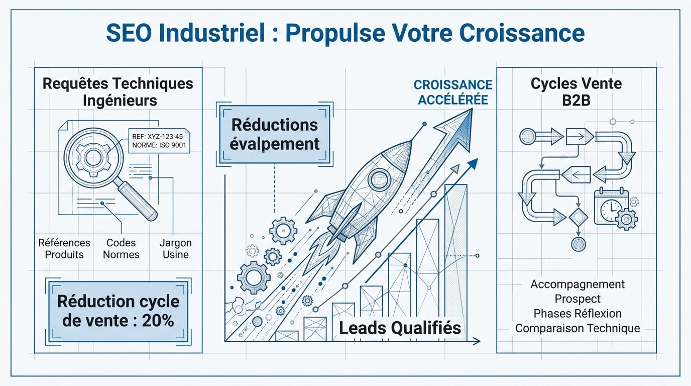 Stratégie SEO pour entreprises industrielles et croissance B2B