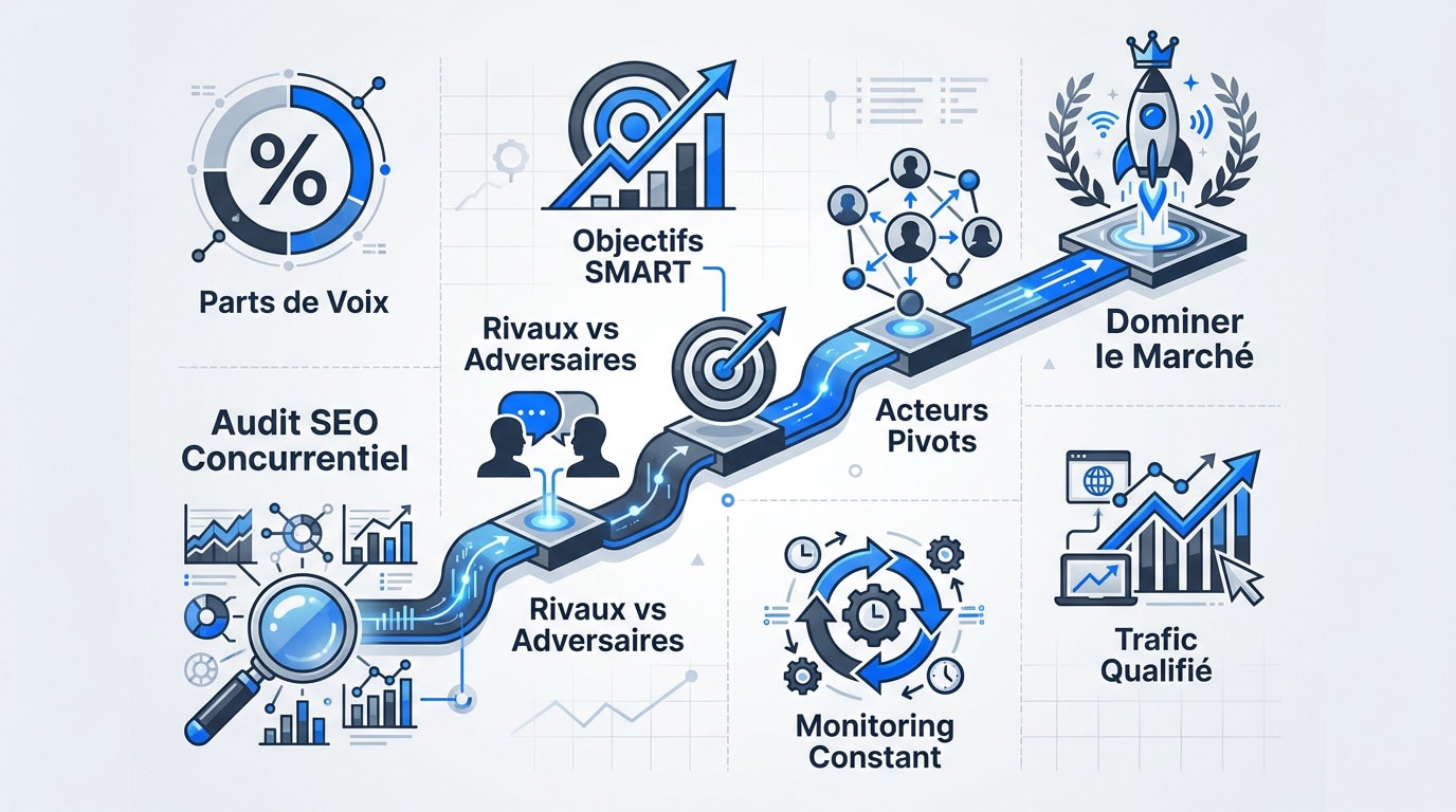 Processus stratégique d'un audit SEO concurrentiel pour identifier les failles des rivaux
