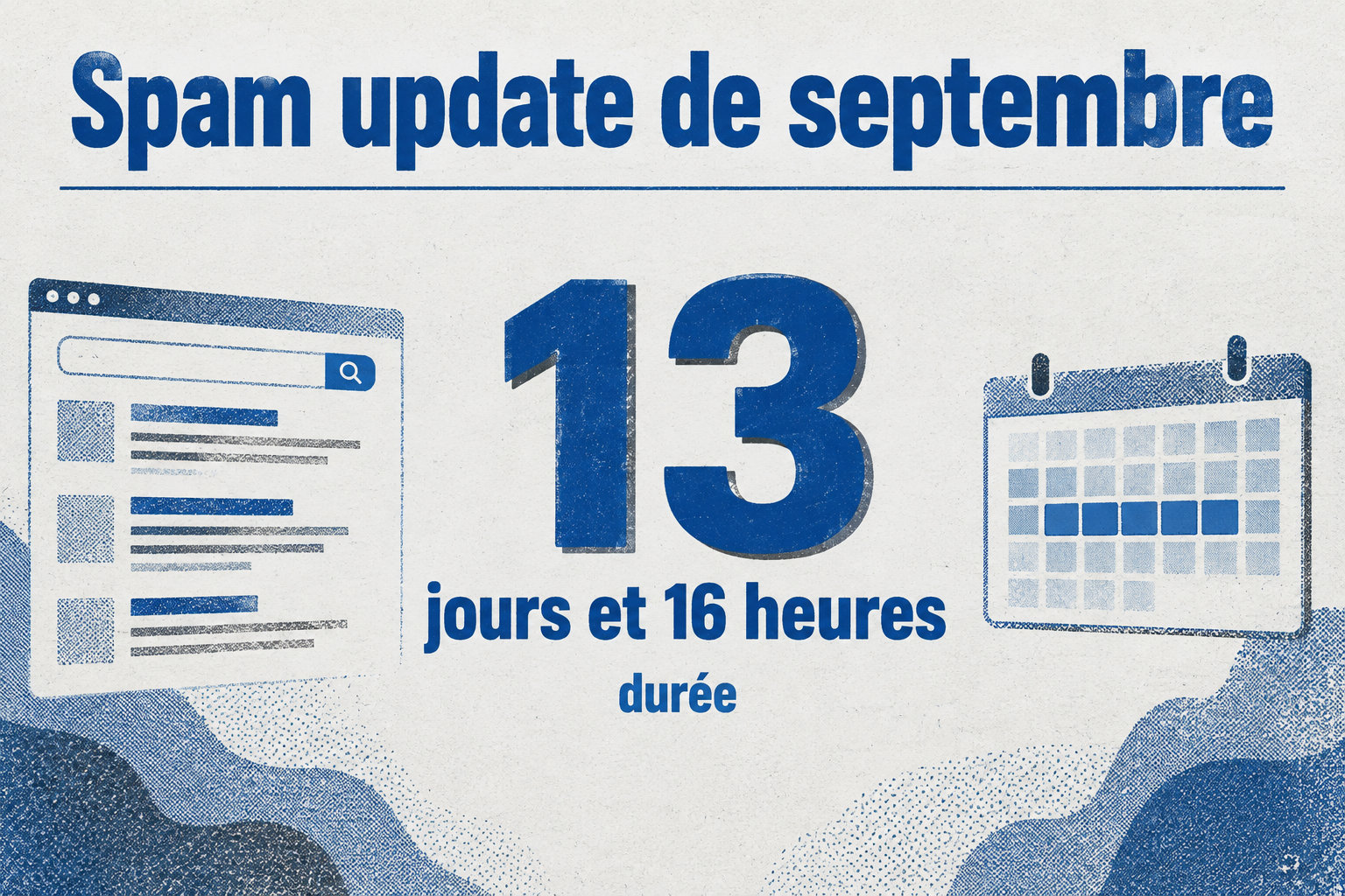 La spam update de septembre a duré 13 jours et 16 heures.
